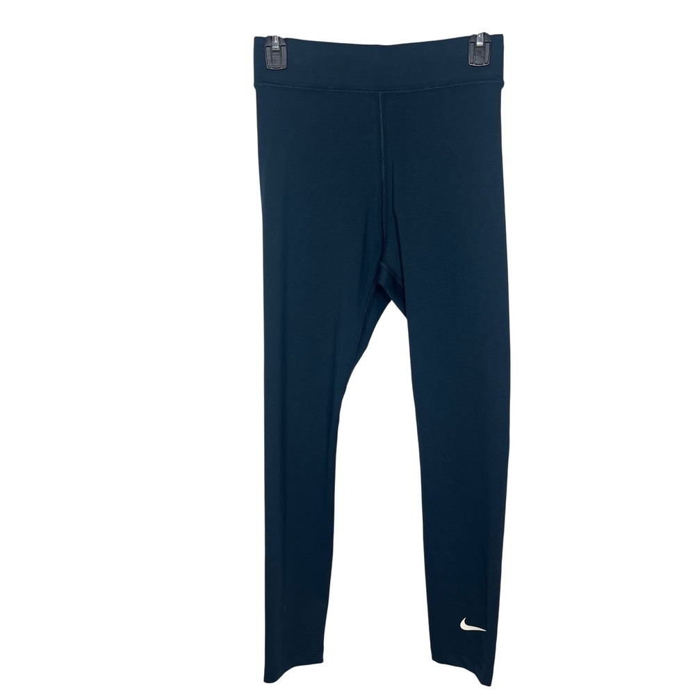 Nike NEW High Rise 7/8 Length Tight Fit Leggings Teal Blue Small‎ Women